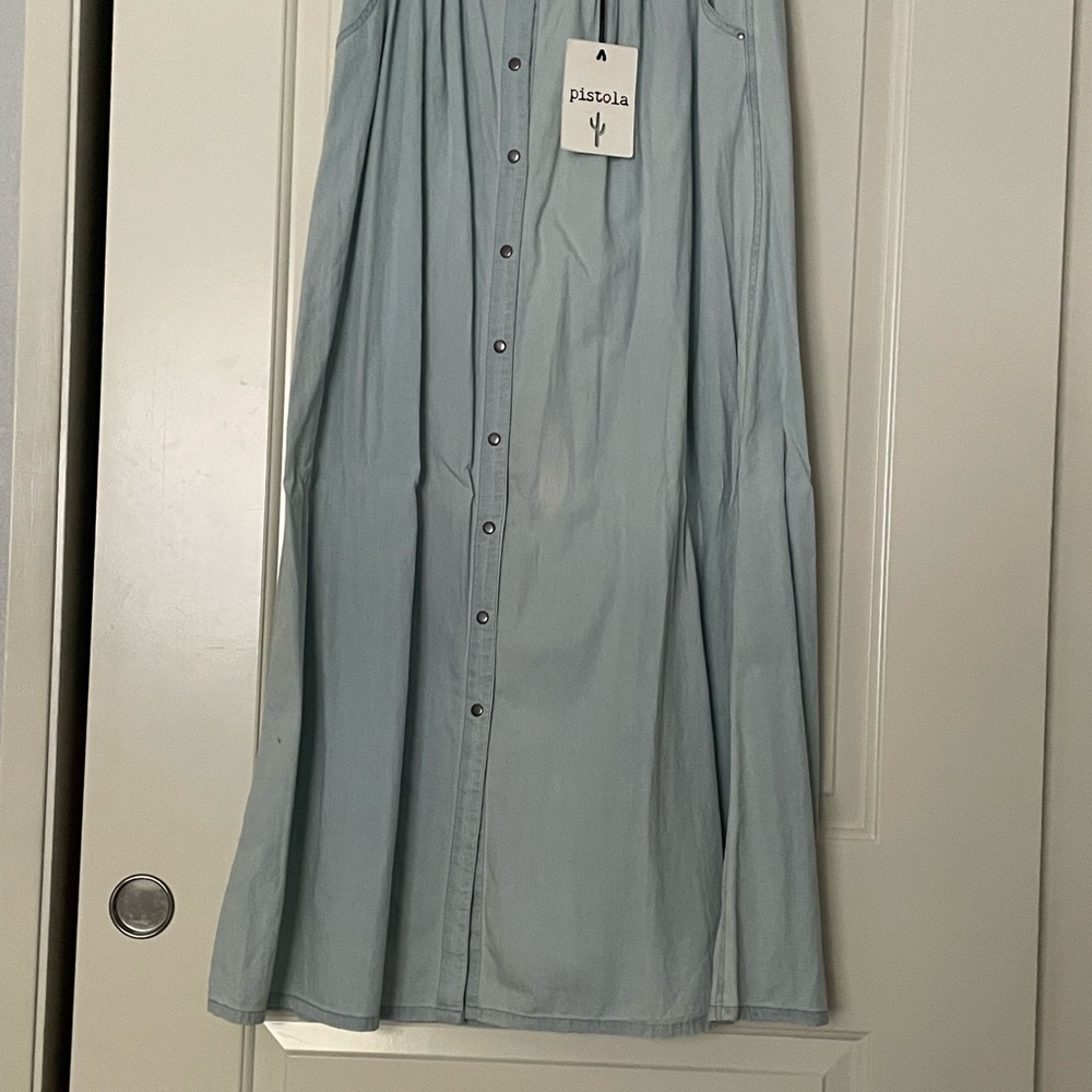 Pistola Sky Blue A-Line Skirt